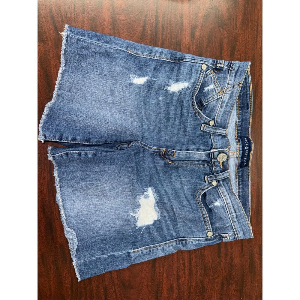 Rock & Republic Bumpershoot Denim Shorts Size 6